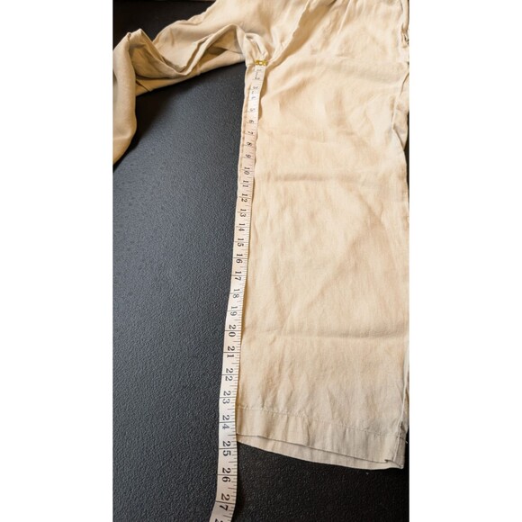 Quince Women Pant 100% European Linen Color Flax Pull On Elastic Waist Size XS - Picture 5 of 12